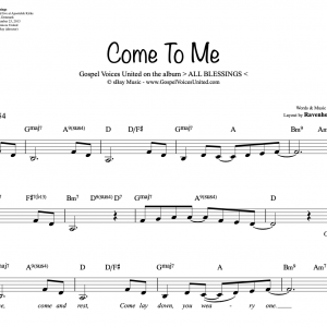 Come To Me - Sheet music
